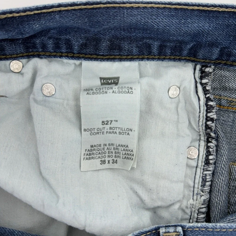 Levi's 527 Mens‎ Jeans Boot Cut Blue Denim 36x34